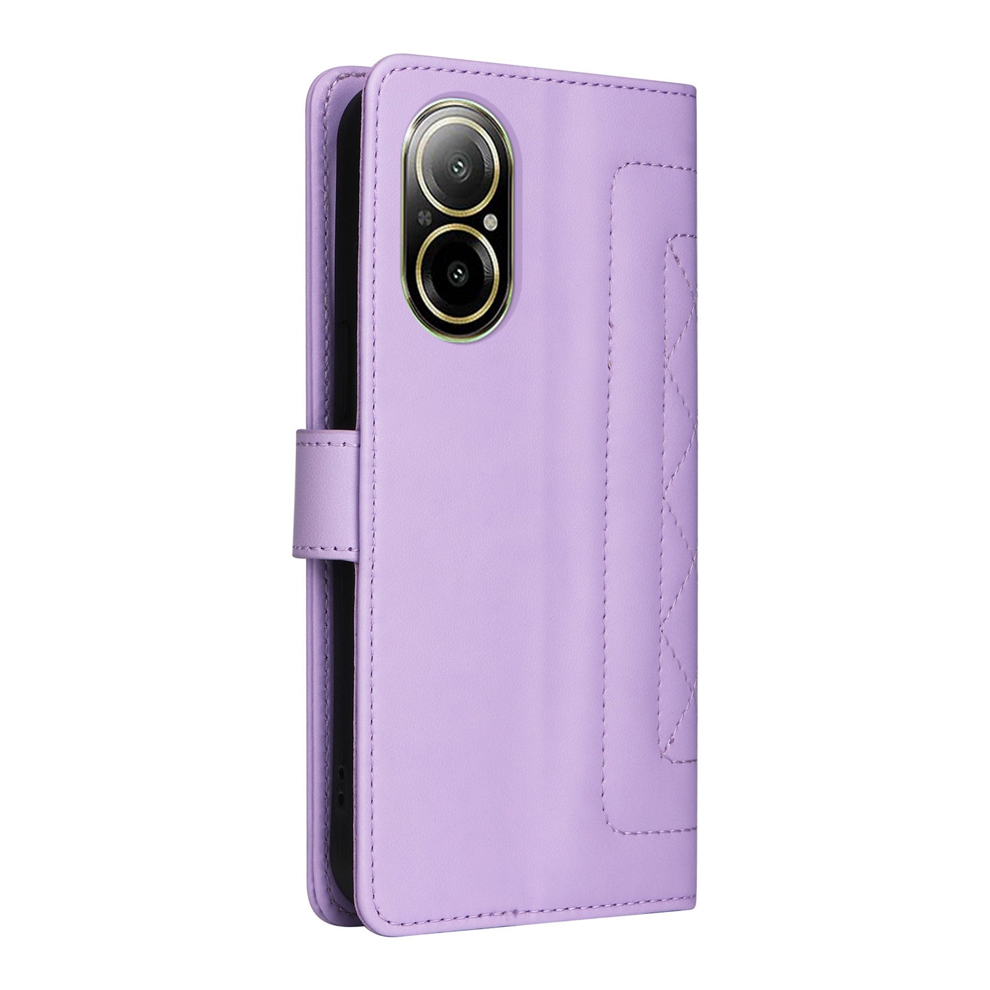 Realme C67 4G Diamond Lattice Leather Flip Phone Case - Durable and Convenient Holder with Precision Cutouts
