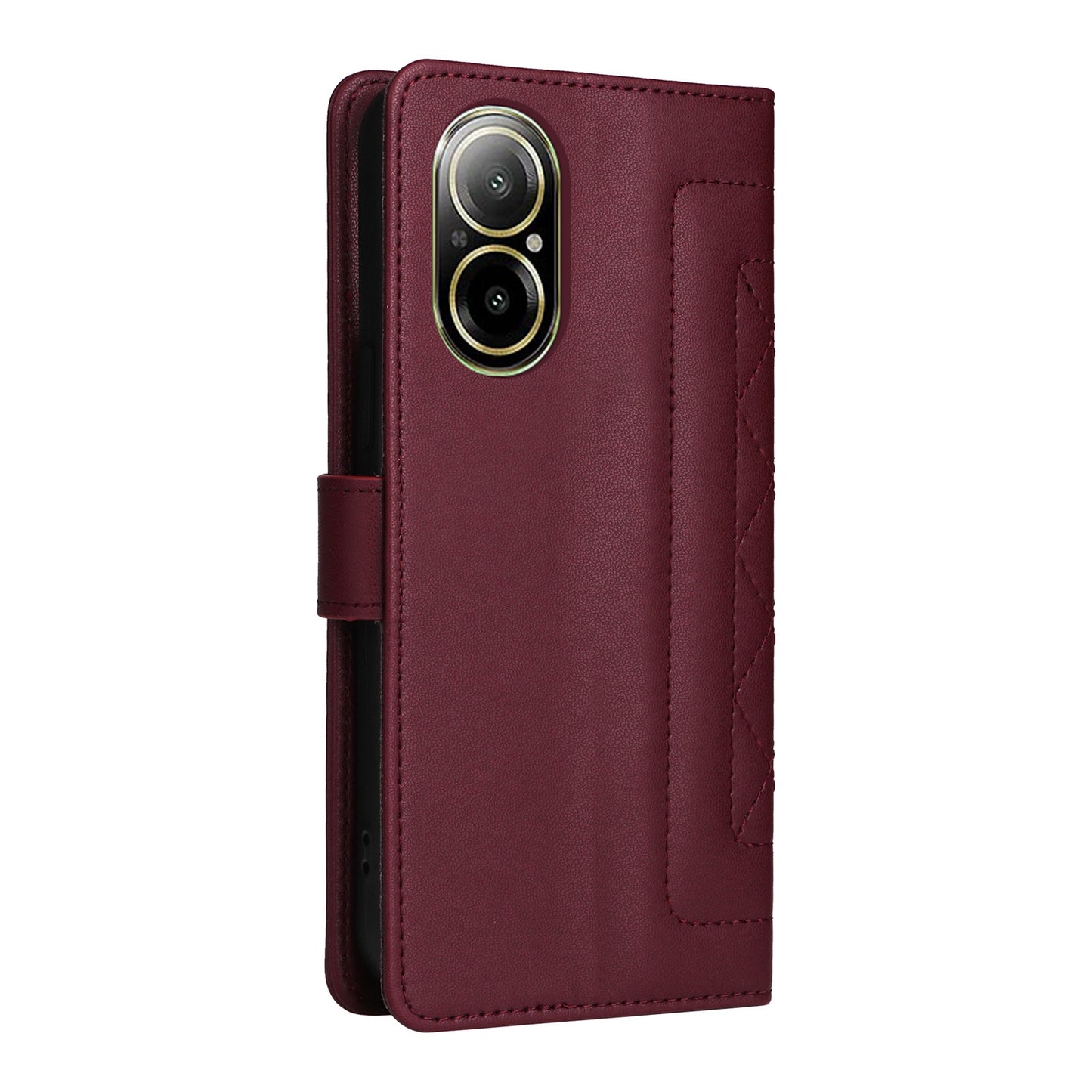 Realme C67 4G Diamond Lattice Leather Flip Phone Case - Durable and Convenient Holder with Precision Cutouts