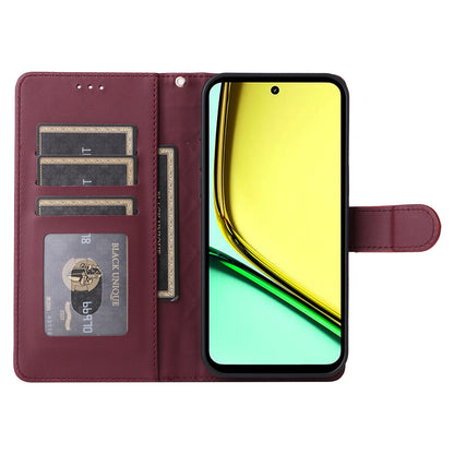 Realme C67 4G Diamond Lattice Leather Flip Phone Case - Durable and Convenient Holder with Precision Cutouts