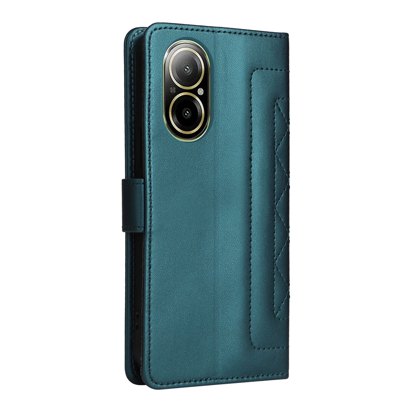 Realme C67 4G Diamond Lattice Leather Flip Phone Case - Durable and Convenient Holder with Precision Cutouts