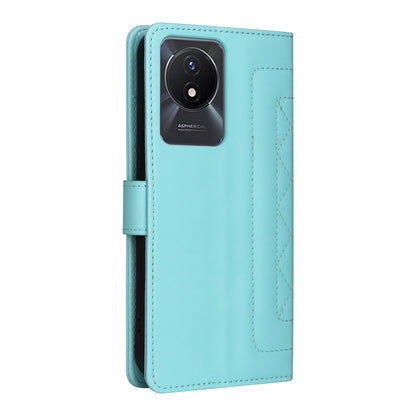 vivo Y02 Diamond Lattice Leather Flip Phone Case - Durable and Convenient Holder with Precision Cutouts