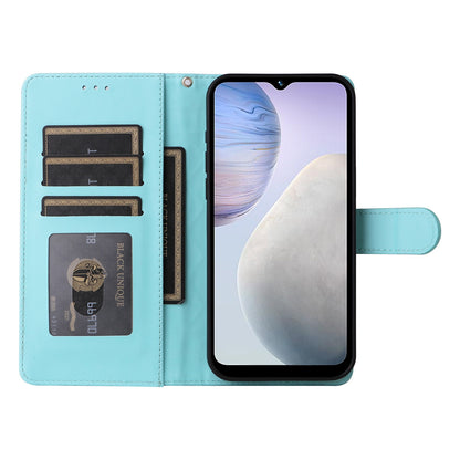 vivo Y02 Diamond Lattice Leather Flip Phone Case - Durable and Convenient Holder with Precision Cutouts