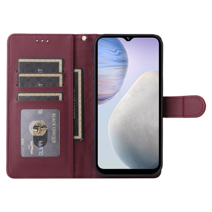 vivo Y02 Diamond Lattice Leather Flip Phone Case - Durable and Convenient Holder with Precision Cutouts