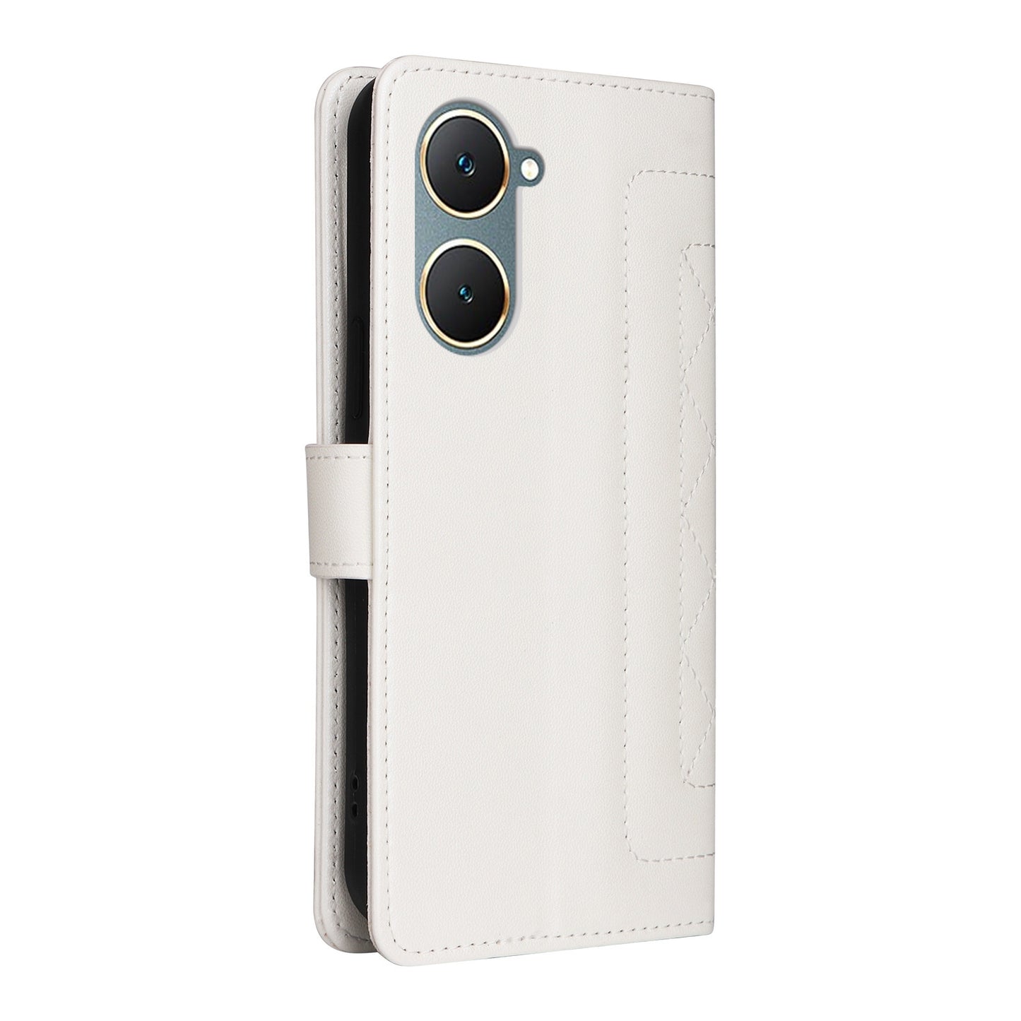 vivo Y03 Diamond Lattice Leather Flip Phone Case - Durable and Convenient Holder with Precision Cutouts