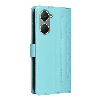 vivo Y03 Diamond Lattice Leather Flip Phone Case - Durable and Convenient Holder with Precision Cutouts
