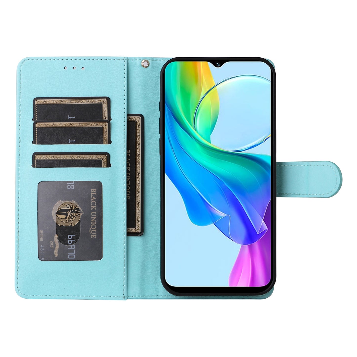 vivo Y03 Diamond Lattice Leather Flip Phone Case - Durable and Convenient Holder with Precision Cutouts