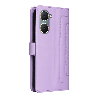 vivo Y03 Diamond Lattice Leather Flip Phone Case - Durable and Convenient Holder with Precision Cutouts