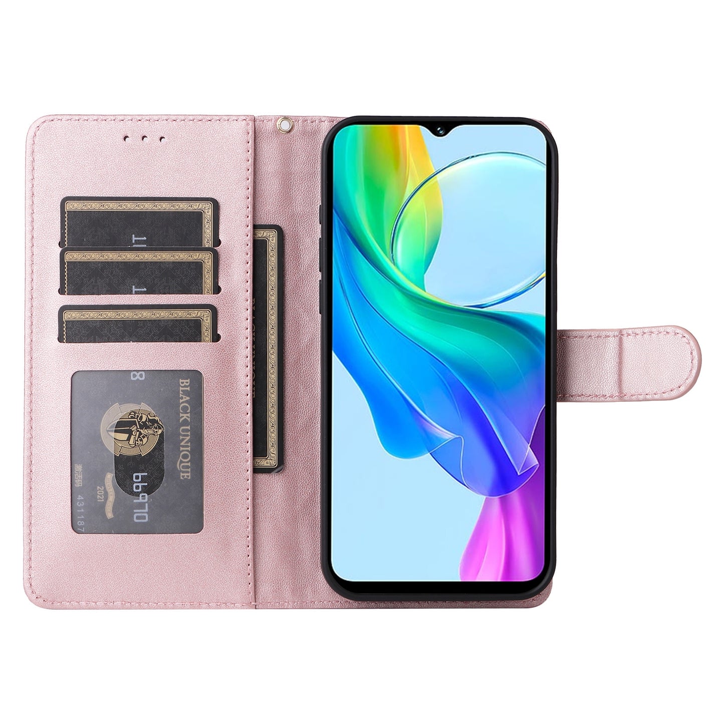 vivo Y03 Diamond Lattice Leather Flip Phone Case - Durable and Convenient Holder with Precision Cutouts