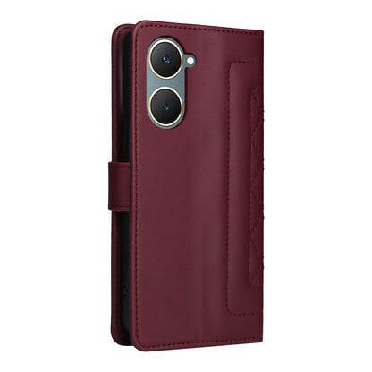vivo Y03 Diamond Lattice Leather Flip Phone Case - Durable and Convenient Holder with Precision Cutouts