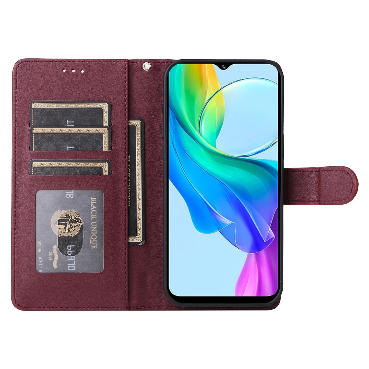 vivo Y03 Diamond Lattice Leather Flip Phone Case - Durable and Convenient Holder with Precision Cutouts