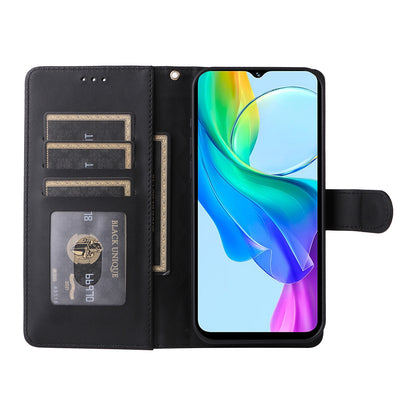 vivo Y03 Diamond Lattice Leather Flip Phone Case - Durable and Convenient Holder with Precision Cutouts