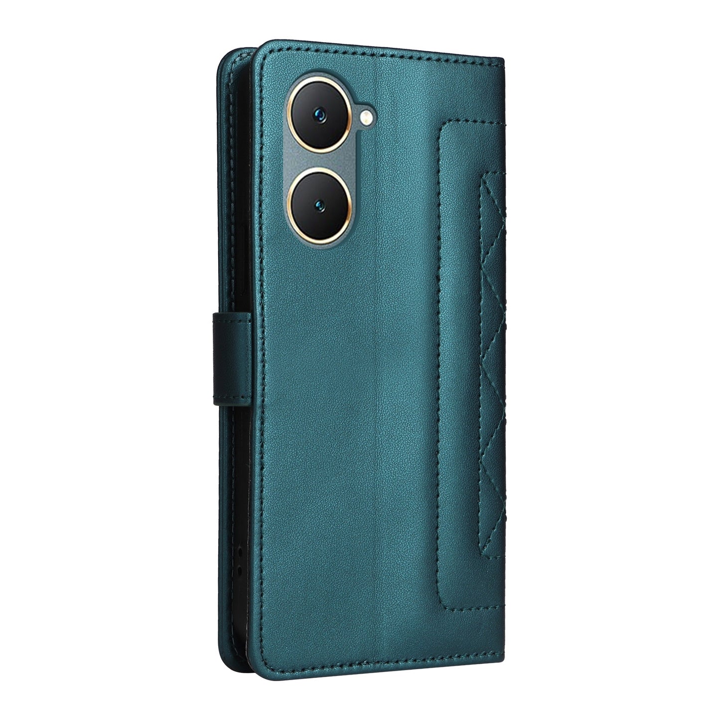 vivo Y03 Diamond Lattice Leather Flip Phone Case - Durable and Convenient Holder with Precision Cutouts