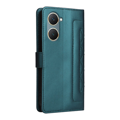 vivo Y03 Diamond Lattice Leather Flip Phone Case - Durable and Convenient Holder with Precision Cutouts