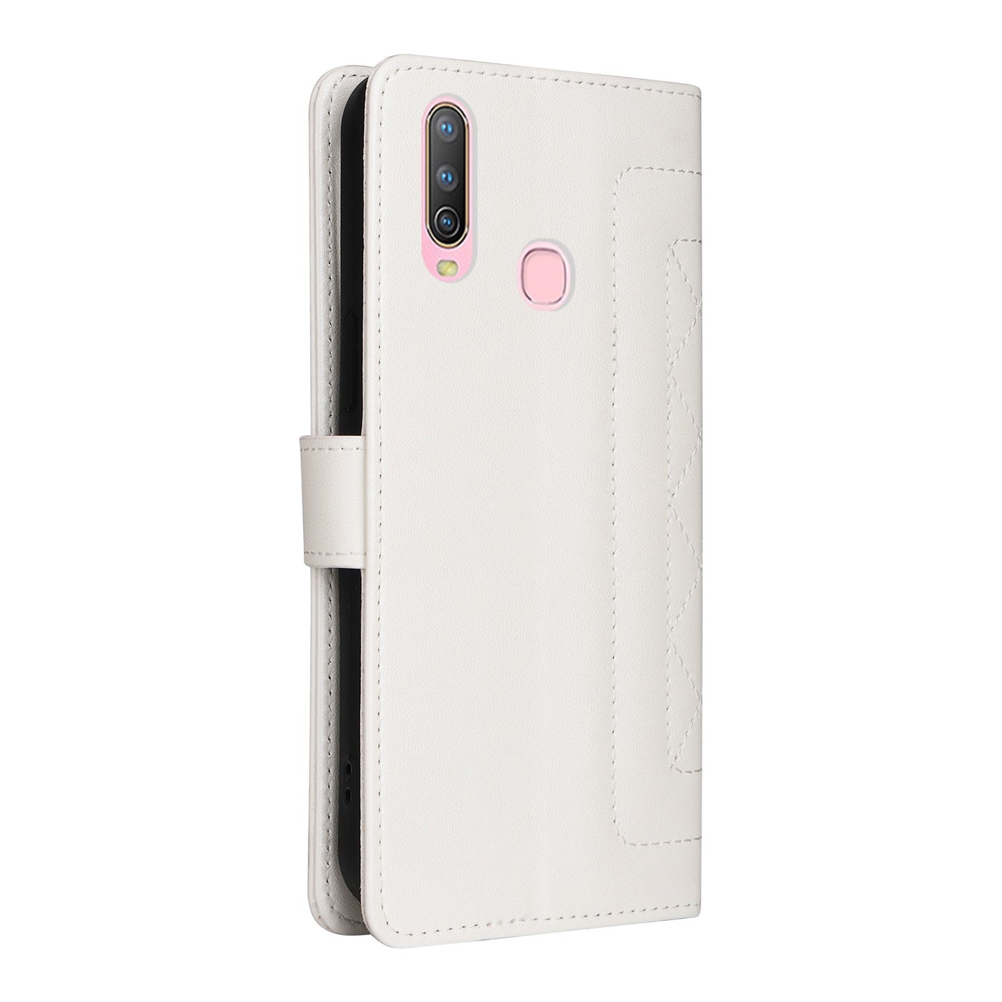 For vivo Y3 / Y17 Diamond Lattice Leather Flip Phone Case - Durable and Convenient Holder with Precision Cutouts