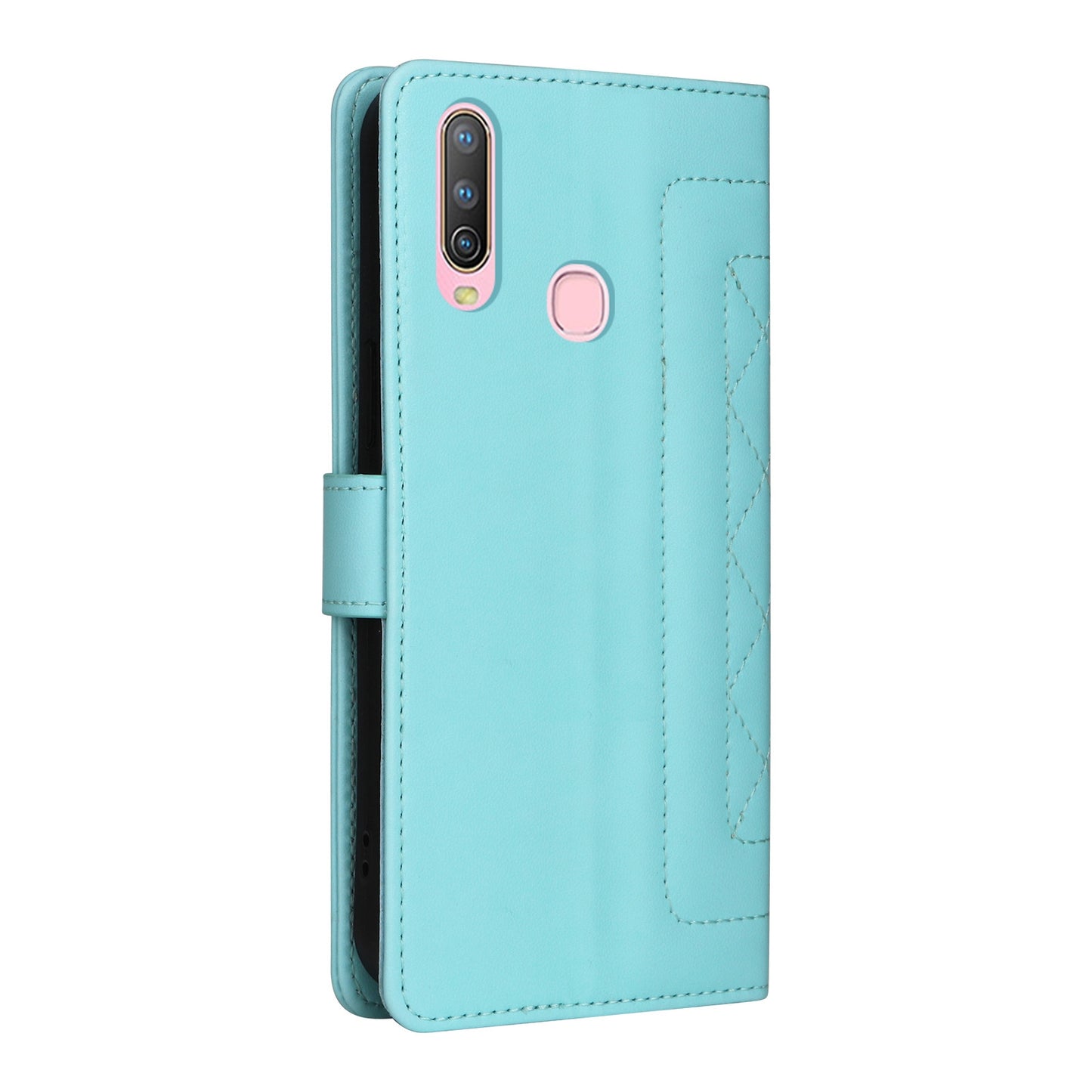 For vivo Y3 / Y17 Diamond Lattice Leather Flip Phone Case - Durable and Convenient Holder with Precision Cutouts