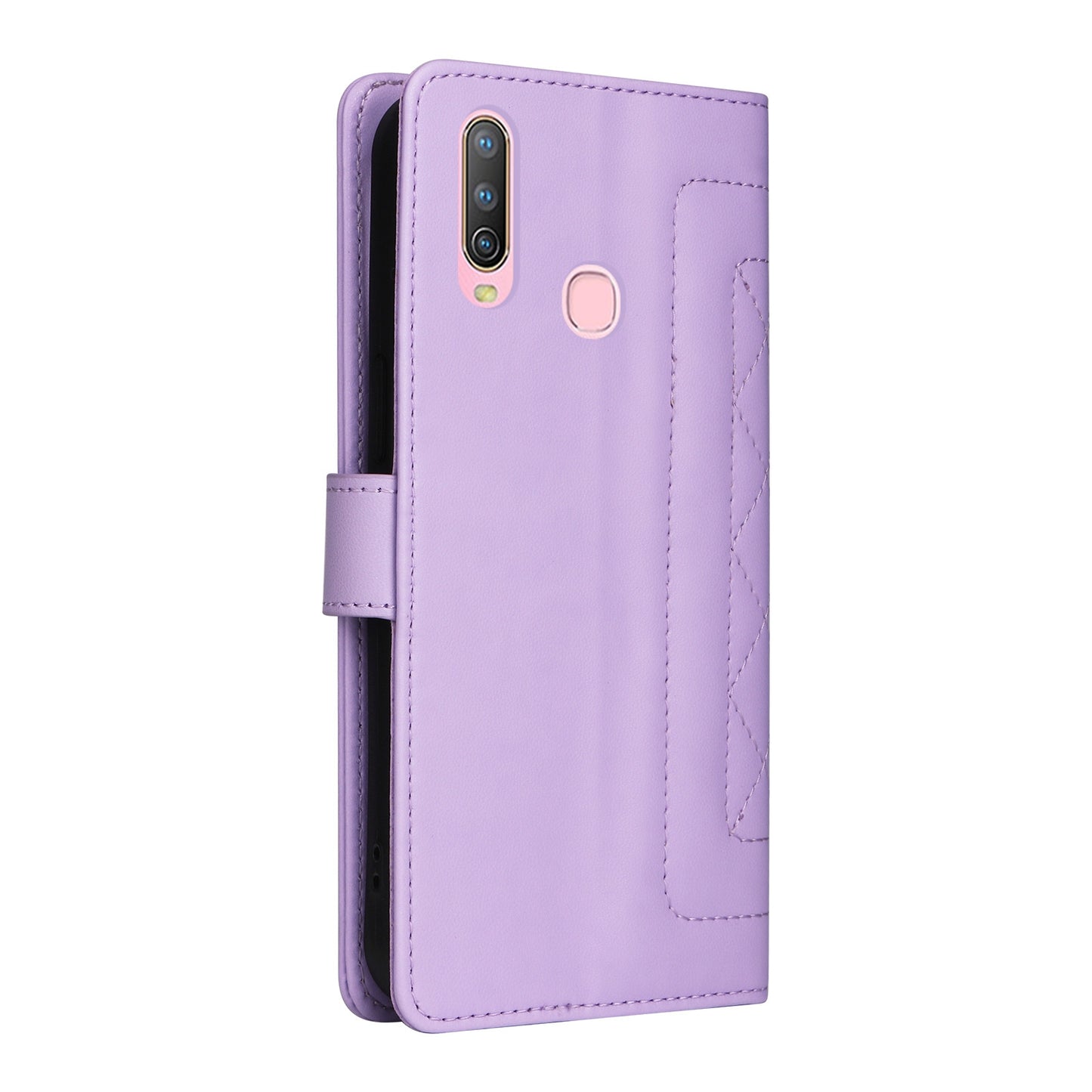 For vivo Y3 / Y17 Diamond Lattice Leather Flip Phone Case - Durable and Convenient Holder with Precision Cutouts