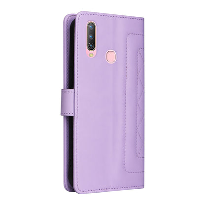 For vivo Y3 / Y17 Diamond Lattice Leather Flip Phone Case - Durable and Convenient Holder with Precision Cutouts