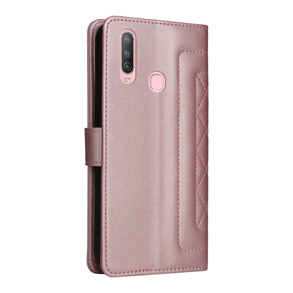 For vivo Y3 / Y17 Diamond Lattice Leather Flip Phone Case - Durable and Convenient Holder with Precision Cutouts