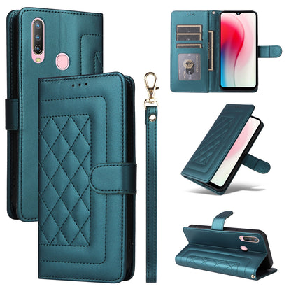 For vivo Y3 / Y17 Diamond Lattice Leather Flip Phone Case - Durable and Convenient Holder with Precision Cutouts