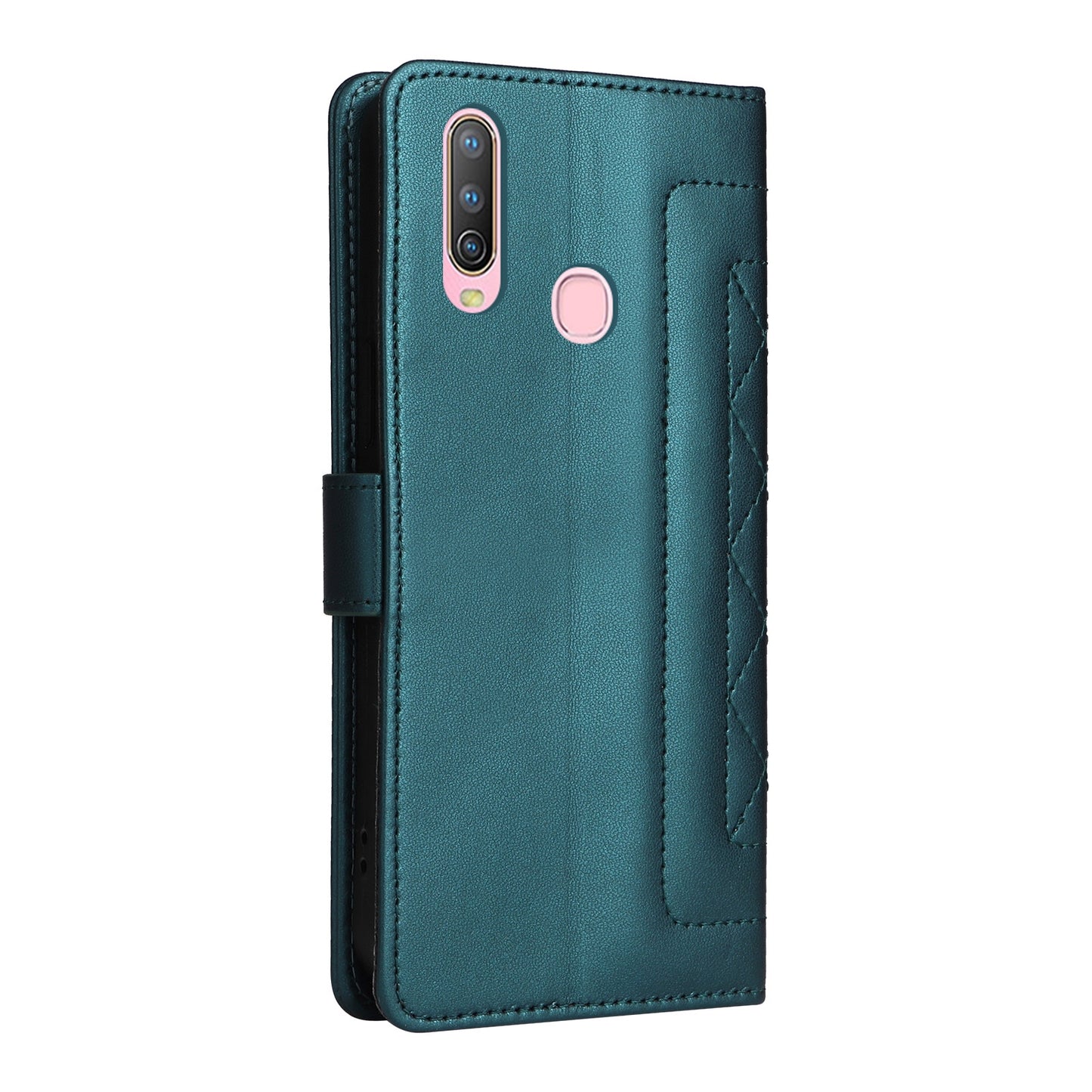 For vivo Y3 / Y17 Diamond Lattice Leather Flip Phone Case - Durable and Convenient Holder with Precision Cutouts