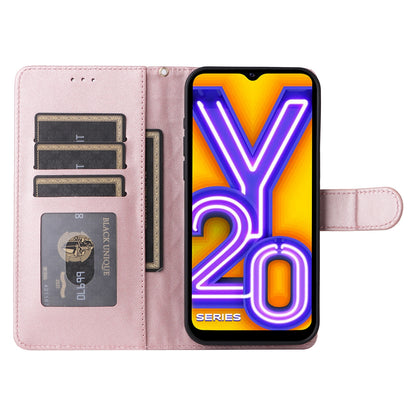 For vivo Y20 / Y20i Diamond Lattice Leather Flip Phone Case - Durable and Convenient Holder with Precision Cutouts