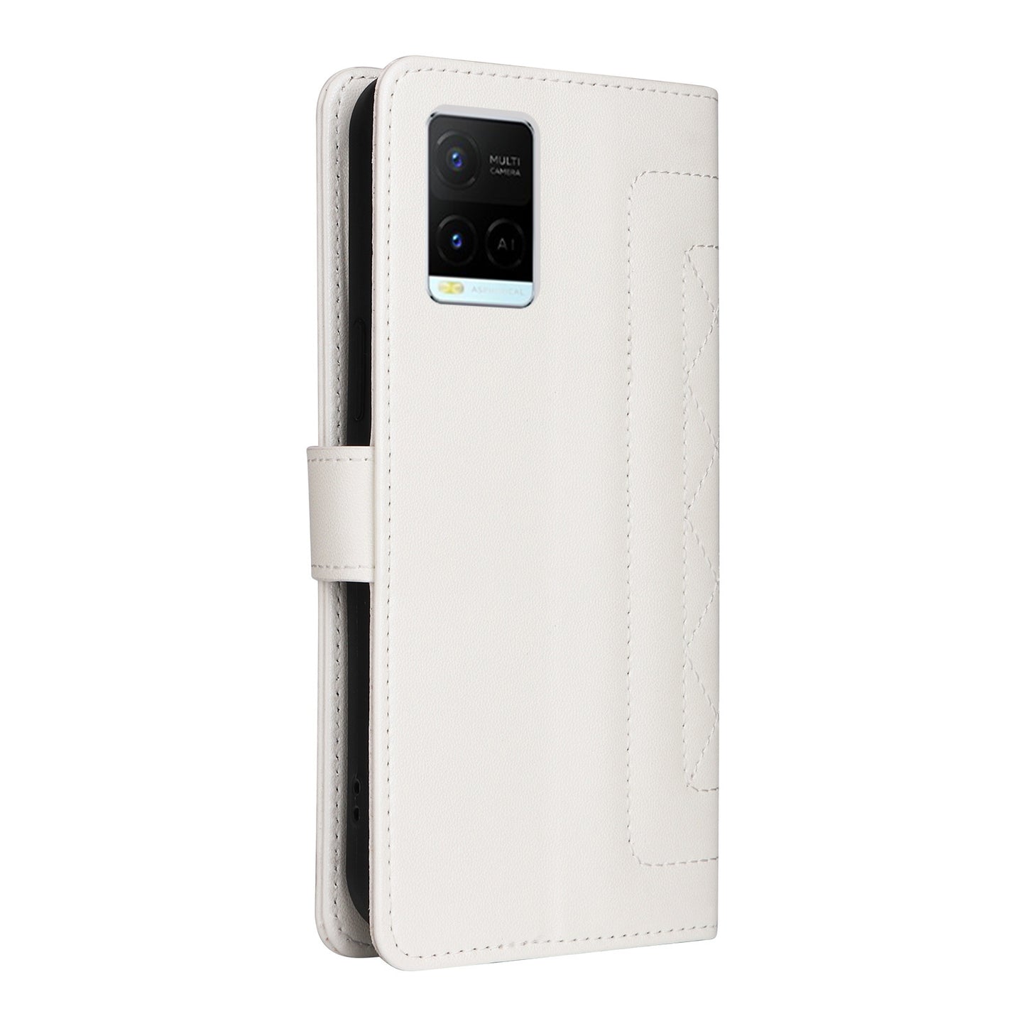 For vivo Y21 / Y33s Diamond Lattice Leather Flip Phone Case - Durable and Convenient Holder with Precision Cutouts