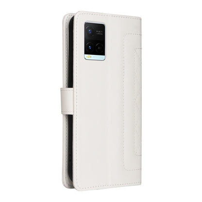 For vivo Y21 / Y33s Diamond Lattice Leather Flip Phone Case - Durable and Convenient Holder with Precision Cutouts