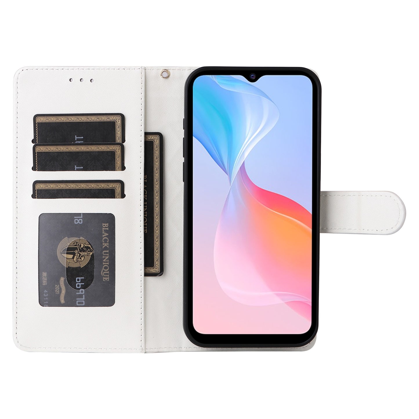For vivo Y21 / Y33s Diamond Lattice Leather Flip Phone Case - Durable and Convenient Holder with Precision Cutouts