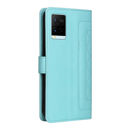For vivo Y21 / Y33s Diamond Lattice Leather Flip Phone Case - Durable and Convenient Holder with Precision Cutouts