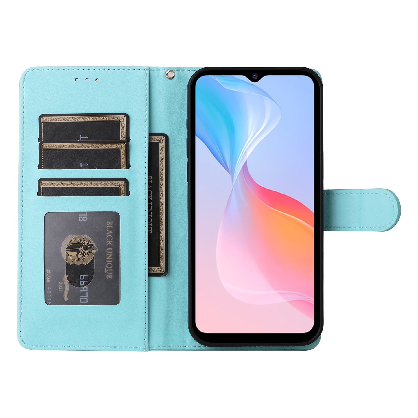For vivo Y21 / Y33s Diamond Lattice Leather Flip Phone Case - Durable and Convenient Holder with Precision Cutouts