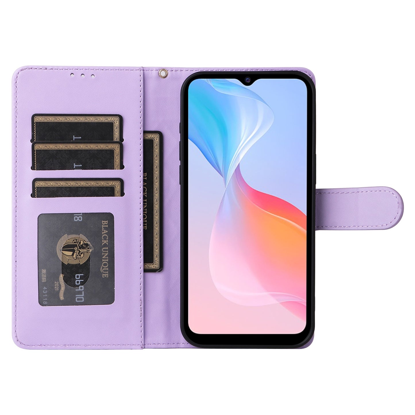 For vivo Y21 / Y33s Diamond Lattice Leather Flip Phone Case - Durable and Convenient Holder with Precision Cutouts