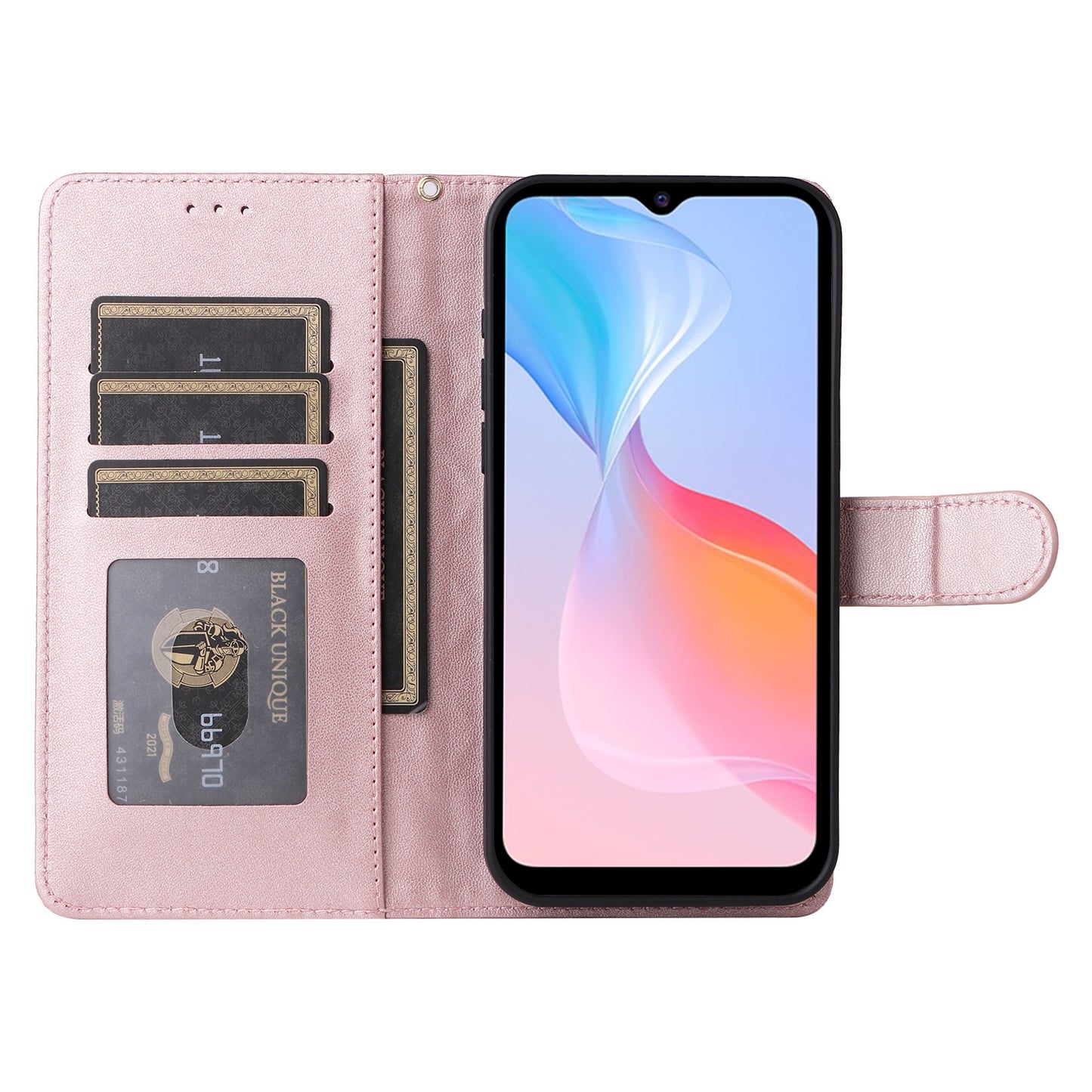 For vivo Y21 / Y33s Diamond Lattice Leather Flip Phone Case - Durable and Convenient Holder with Precision Cutouts