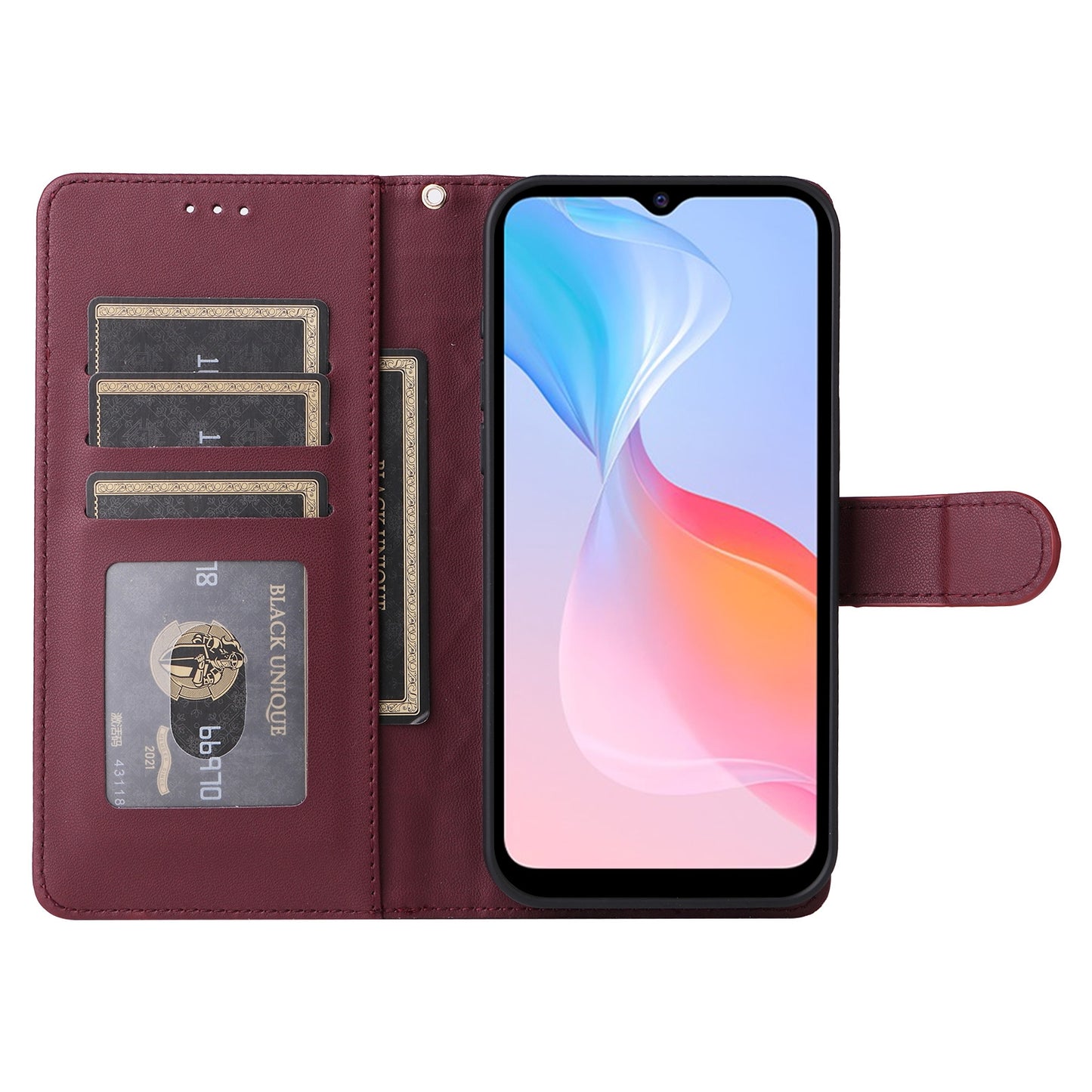 For vivo Y21 / Y33s Diamond Lattice Leather Flip Phone Case - Durable and Convenient Holder with Precision Cutouts