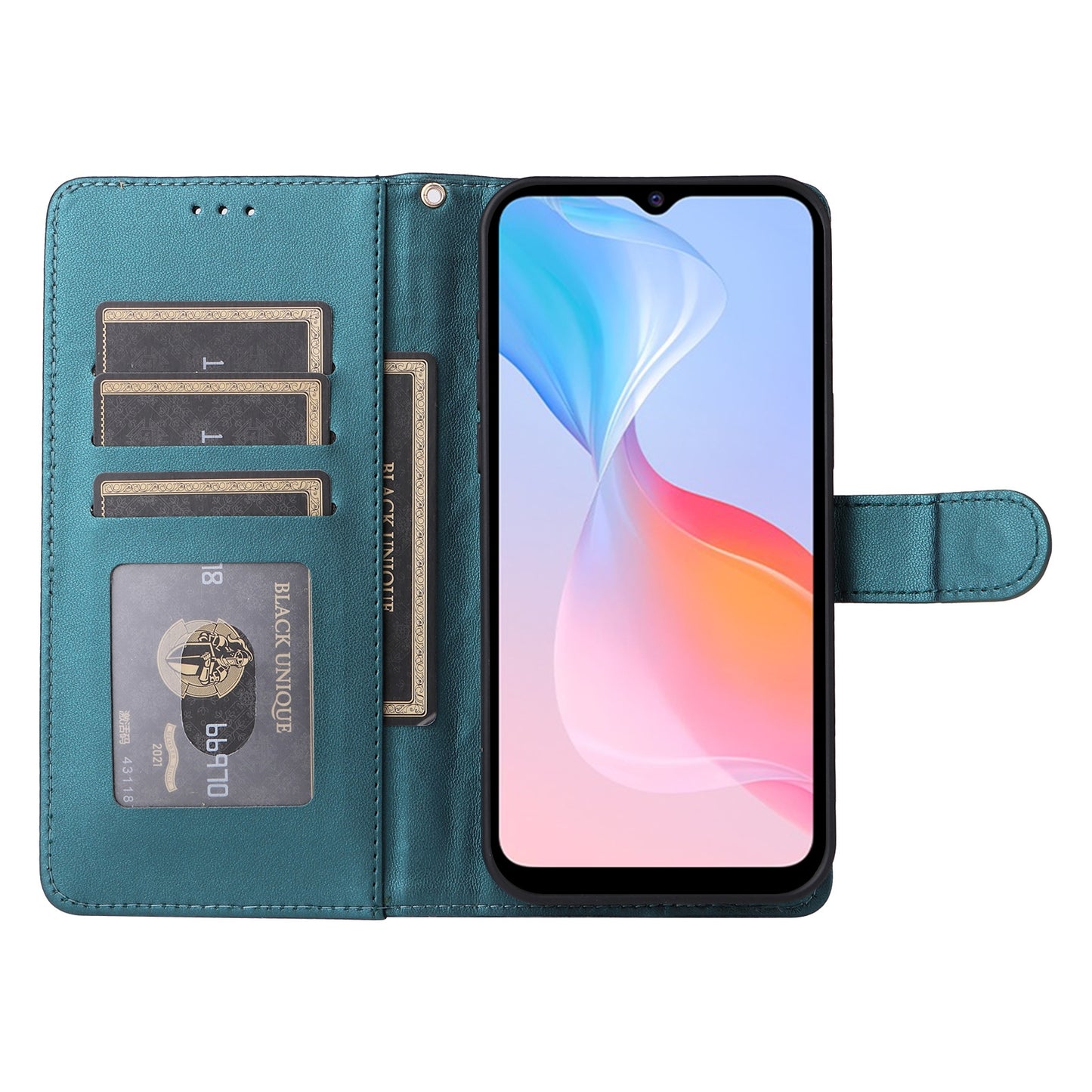 For vivo Y21 / Y33s Diamond Lattice Leather Flip Phone Case - Durable and Convenient Holder with Precision Cutouts