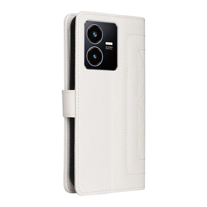 For vivo Y22s / Y35 Diamond Lattice Leather Flip Phone Case - Durable and Convenient Holder with Precision Cutouts