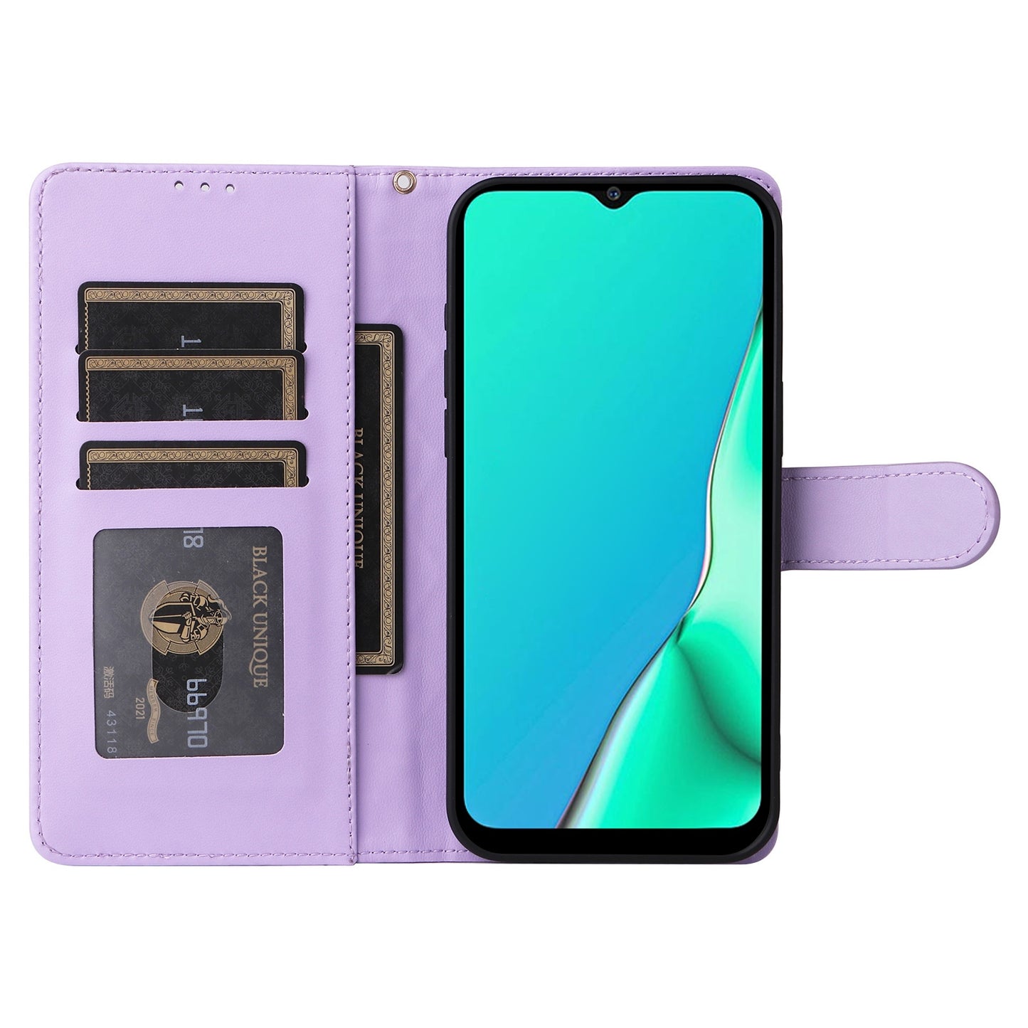 OPPO A9 / A5 2020 Diamond Lattice Leather Flip Phone Case - Durable and Convenient Holder with Precision Cutouts