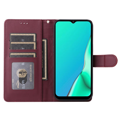 OPPO A9 / A5 2020 Diamond Lattice Leather Flip Phone Case - Durable and Convenient Holder with Precision Cutouts