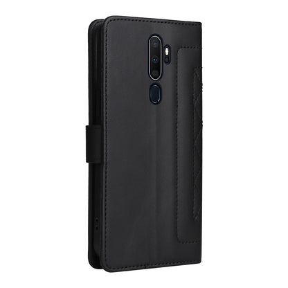 OPPO A9 / A5 2020 Diamond Lattice Leather Flip Phone Case - Durable and Convenient Holder with Precision Cutouts