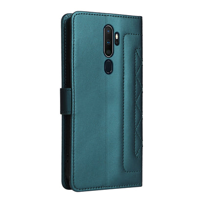 OPPO A9 / A5 2020 Diamond Lattice Leather Flip Phone Case - Durable and Convenient Holder with Precision Cutouts