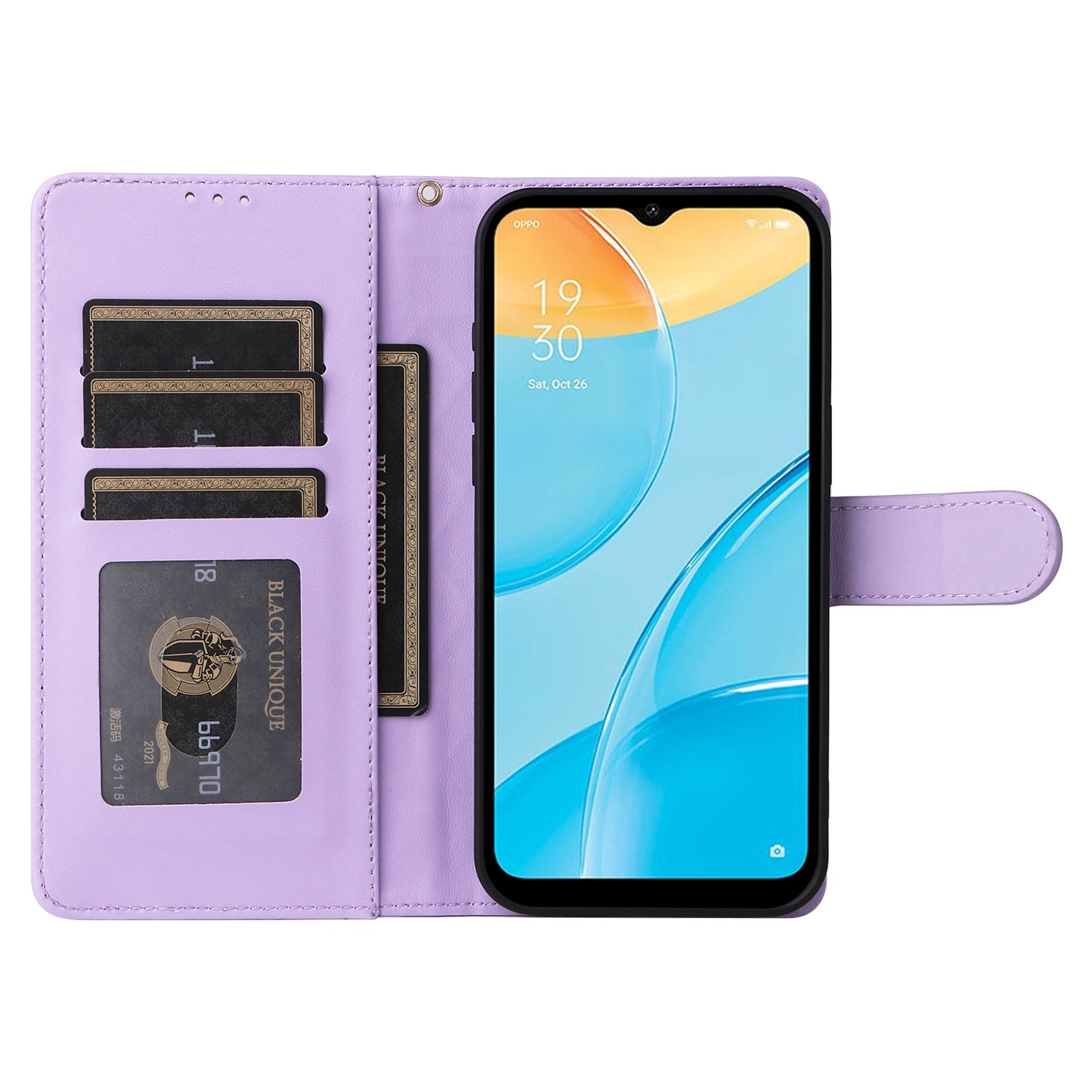 OPPO A15 / A15s Diamond Lattice Leather Flip Phone Case - Durable and Convenient Holder with Precision Cutouts