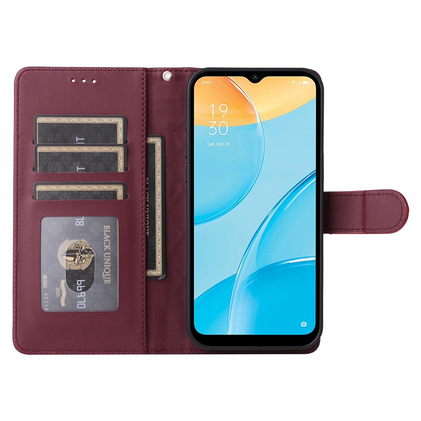 OPPO A15 / A15s Diamond Lattice Leather Flip Phone Case - Durable and Convenient Holder with Precision Cutouts