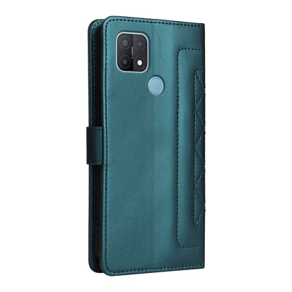 OPPO A15 / A15s Diamond Lattice Leather Flip Phone Case - Durable and Convenient Holder with Precision Cutouts