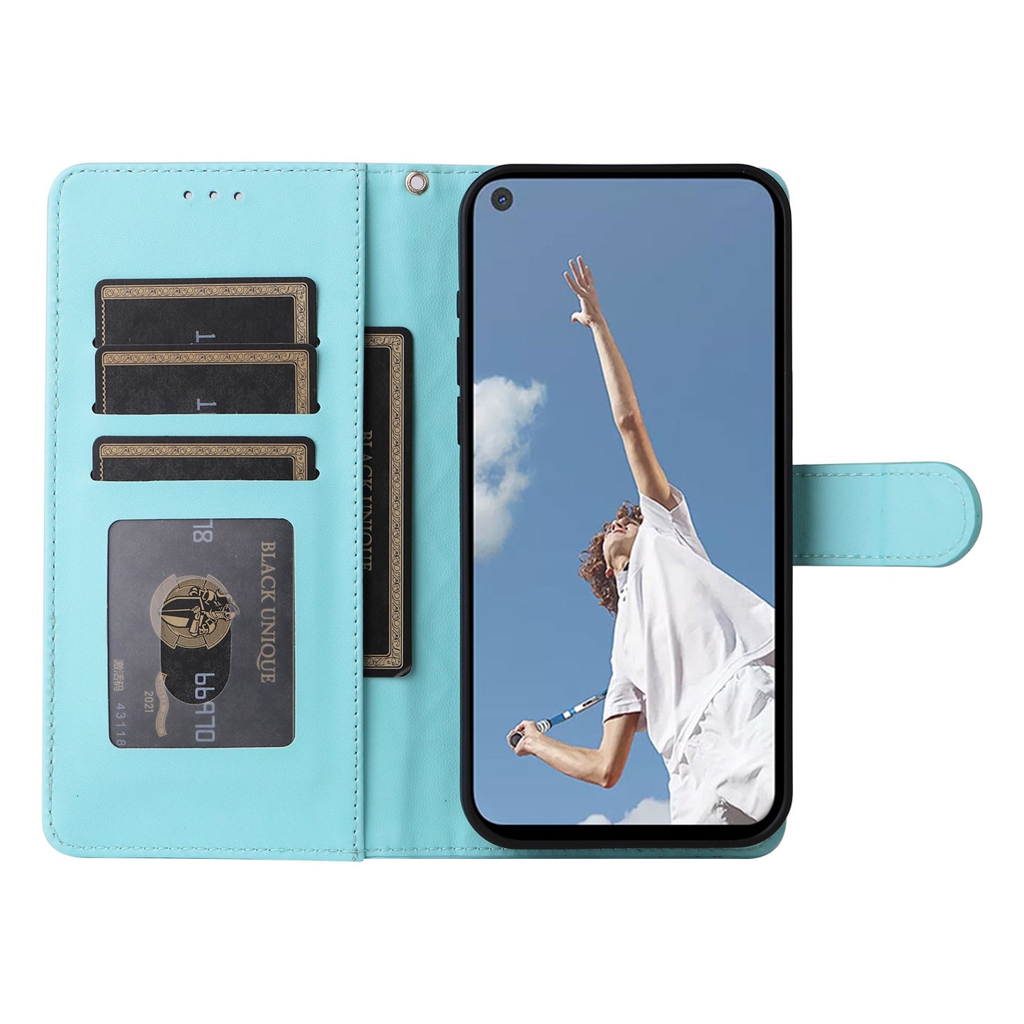 OPPO A52 / A72 / A92 Diamond Lattice Leather Flip Phone Case - Durable and Convenient Holder with Precision Cutouts