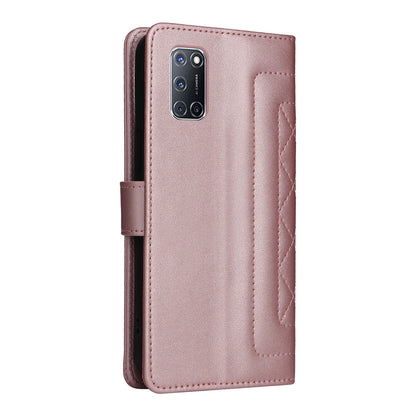 OPPO A52 / A72 / A92 Diamond Lattice Leather Flip Phone Case - Durable and Convenient Holder with Precision Cutouts