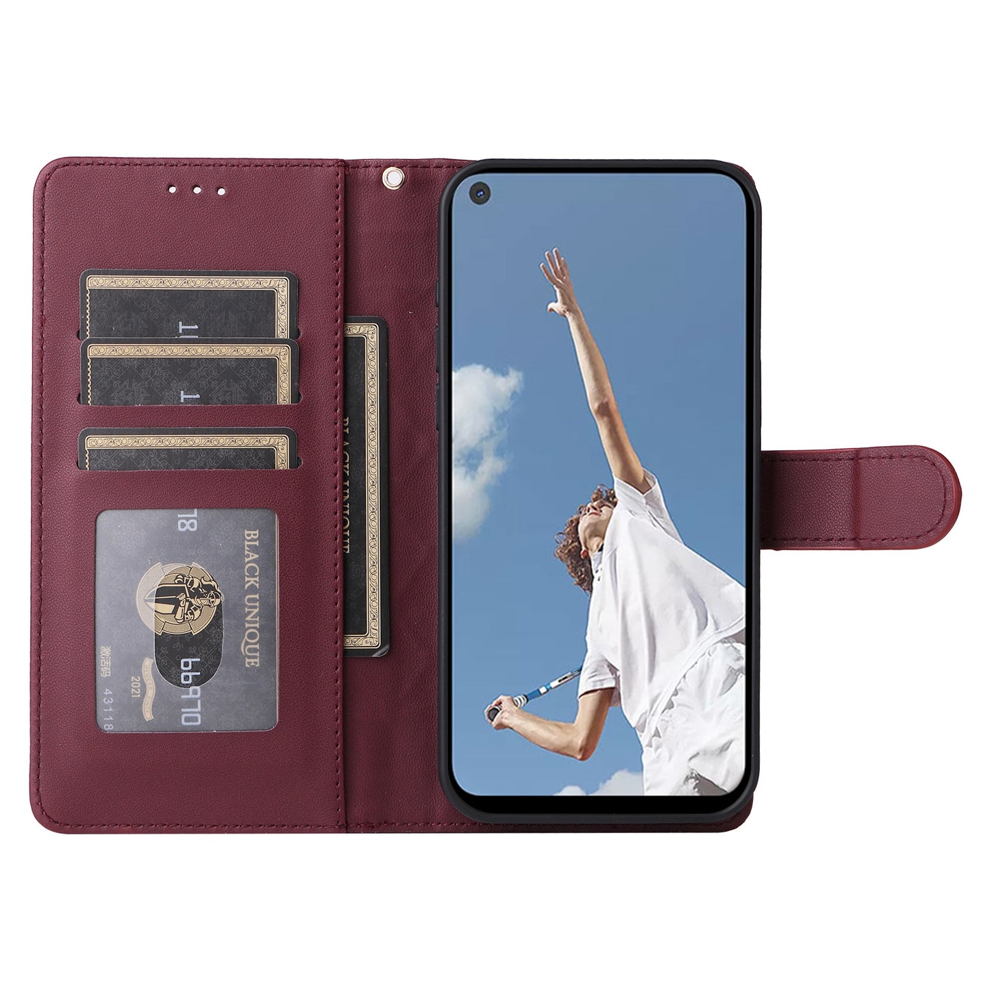 OPPO A52 / A72 / A92 Diamond Lattice Leather Flip Phone Case - Durable and Convenient Holder with Precision Cutouts