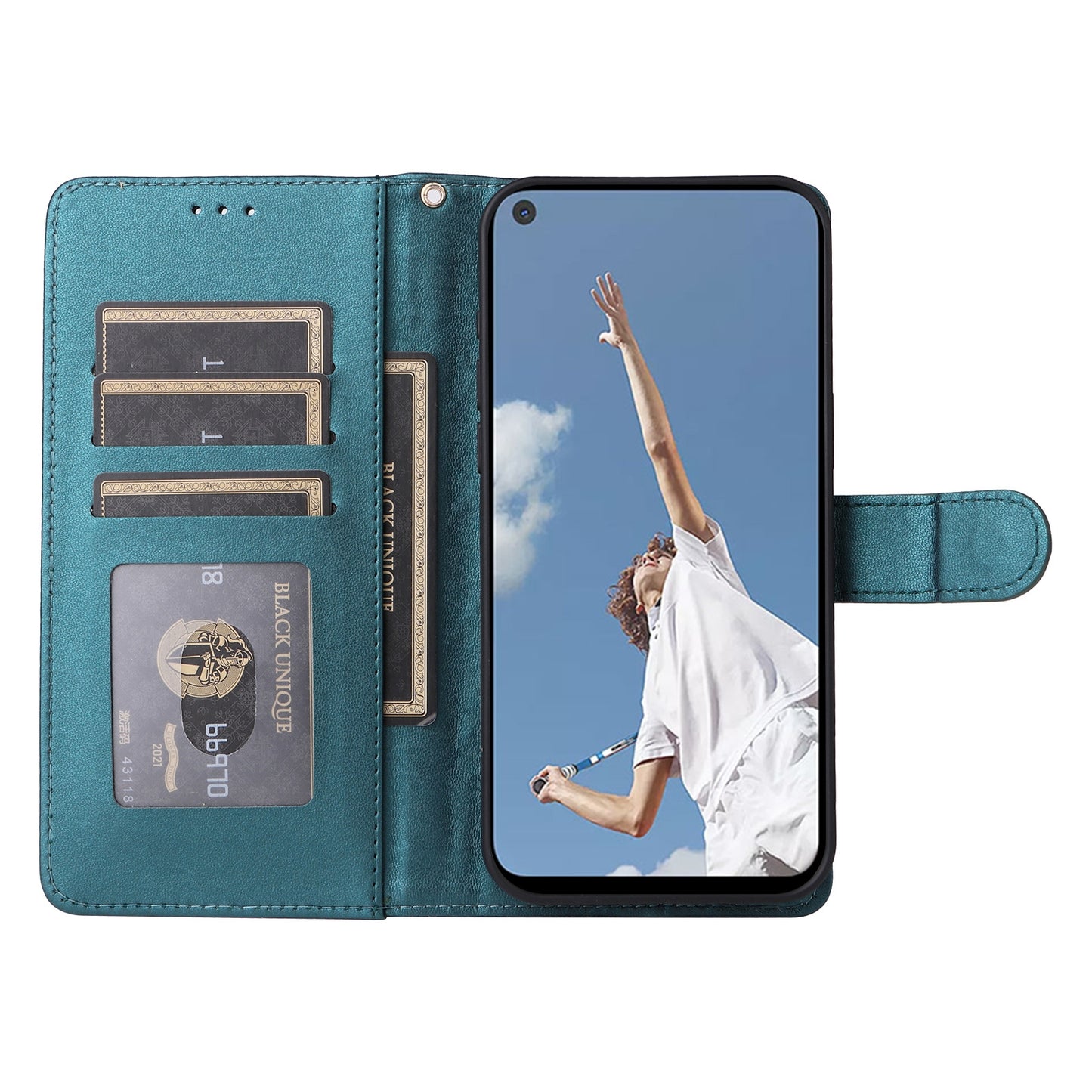 OPPO A52 / A72 / A92 Diamond Lattice Leather Flip Phone Case - Durable and Convenient Holder with Precision Cutouts