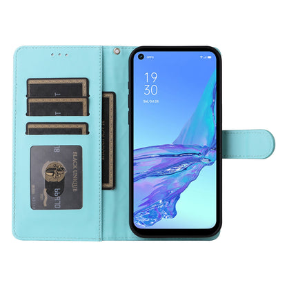 OPPO A53 / A53s Diamond Lattice Leather Flip Phone Case - Durable and Convenient Holder with Precision Cutouts