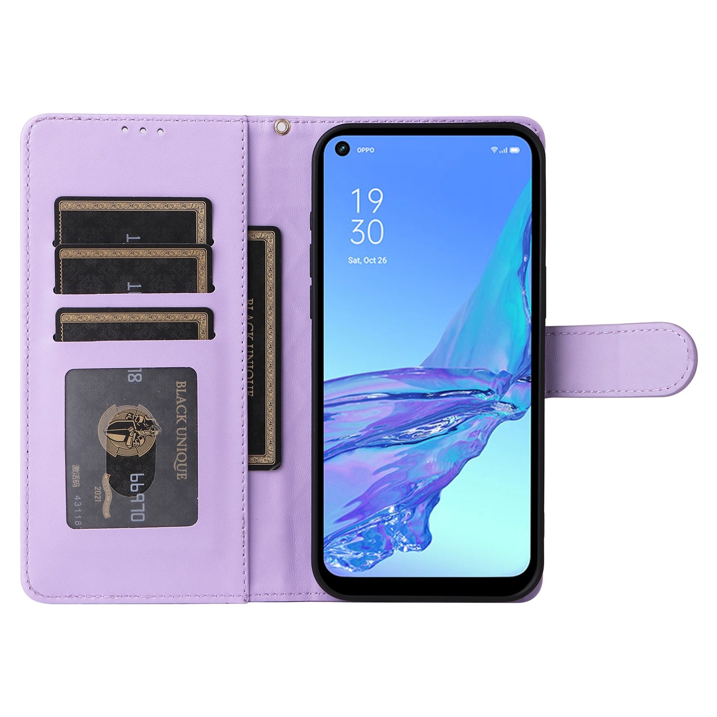 OPPO A53 / A53s Diamond Lattice Leather Flip Phone Case - Durable and Convenient Holder with Precision Cutouts