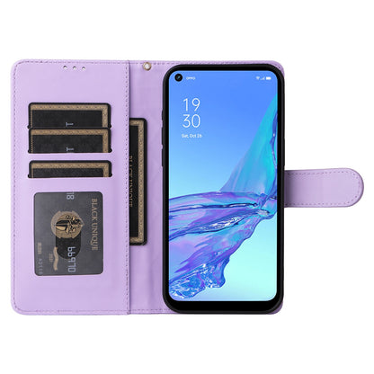 OPPO A53 / A53s Diamond Lattice Leather Flip Phone Case - Durable and Convenient Holder with Precision Cutouts