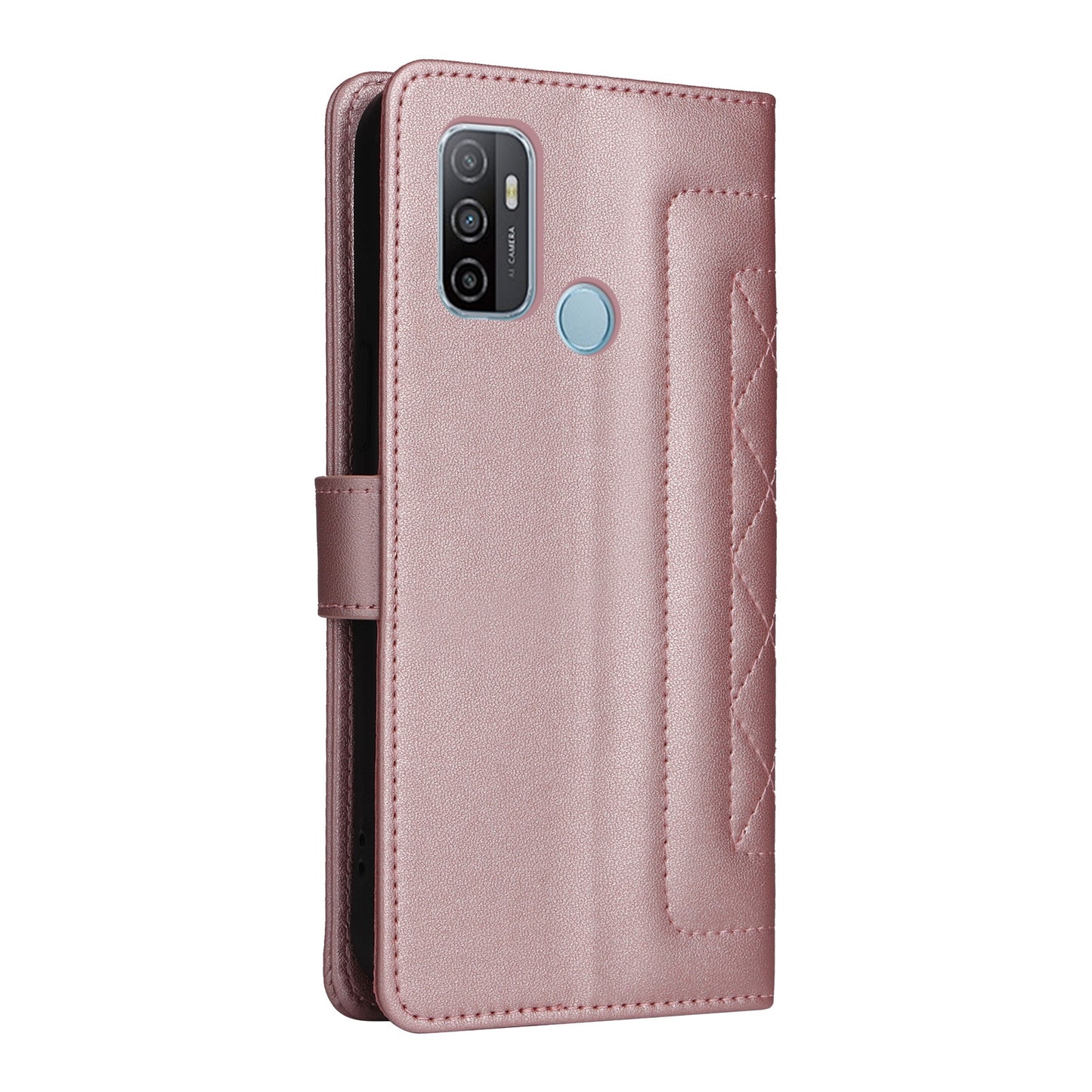 OPPO A53 / A53s Diamond Lattice Leather Flip Phone Case - Durable and Convenient Holder with Precision Cutouts